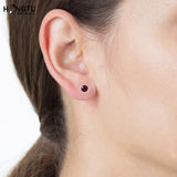 36pcs Zircon Stud Earrings Acrylic Inlaid Ear Piercing Jewelry for Men Women 16G