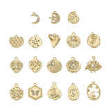 Baroque Style Alloy Pendant Charms for DIY Jewelry, 36pcs