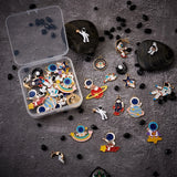 36pcs/Box Space Planet Astronaut Enamel Pendants DIY Earring Brooch Decor