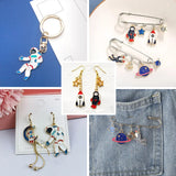 36pcs/Box Space Planet Astronaut Enamel Pendants DIY Earring Brooch Decor