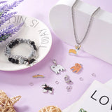 36pcs Dog Enamel Charms for Keychain DIY Jewelry Making Findings