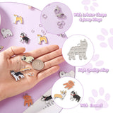 36pcs Dog Enamel Charms for Keychain DIY Jewelry Making Findings