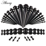 36pcs Ear Tunnels Pierces Gauges Mix Size 1.6mm-10mm Acrylic Ear Expanders