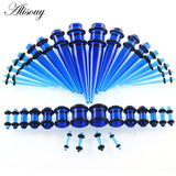 36pcs Ear Tunnels Pierces Gauges Mix Size 1.6mm-10mm Acrylic Ear Expanders