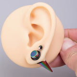36pcs Implant Steel Ear Gauges Stretching Taper Plugs Eyelets Kit 14G-00G