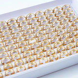 36pcs Multicolor Rhinestone Silver Rings Mix Style Wedding Party