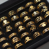 36pcs Silver Plated Heart Engagement Rings Size 17-21 Women Charm Jewelry