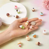 36pcs Mini Cupcake Resin Pendants Food Charms for DIY Jewelry Earrings Keychain