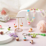 36pcs Mini Cupcake Resin Pendants Food Charms for DIY Jewelry Earrings Keychain