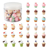 36pcs Mini Cupcake Resin Pendants Food Charms for DIY Jewelry Earrings Keychain