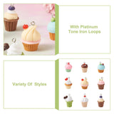 36pcs Mini Cupcake Resin Pendants Food Charms for DIY Jewelry Earrings Keychain