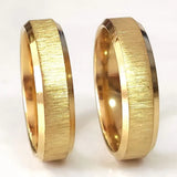 36pcs 6mm Matte Surface Stainless Steel Rings Silver Plated Men's Rings