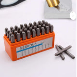 36pcs Steel Die Metal Stamping Kit Punch Tool Number Letter Alphabet Stamps DIY