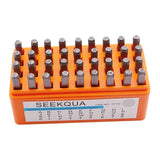 36pcs Steel Die Metal Stamping Kit Punch Tool Number Letter Alphabet Stamps DIY