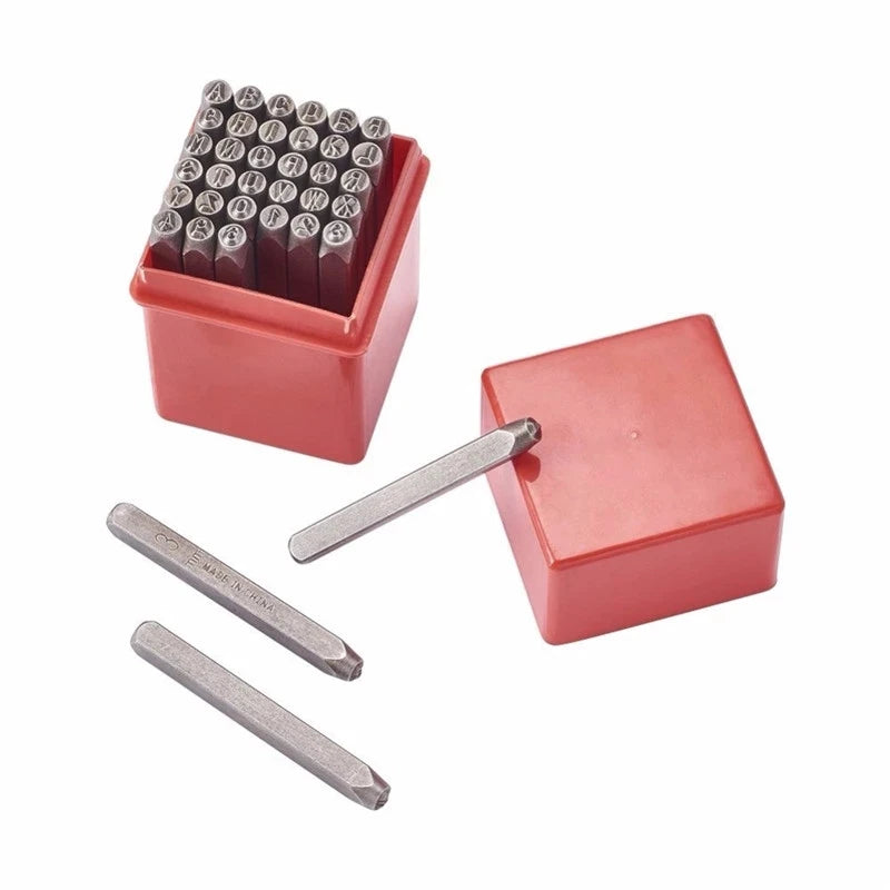 36pcs Iron Letter Alphabet A-Z Number 0-8 Seal Stamp Set for DIY Making