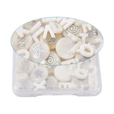 36pcs Natural Shell Alphabet Letter A~Z Beads for Jewelry Making