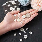 36pcs Natural Shell Alphabet Letter A~Z Beads for Jewelry Making