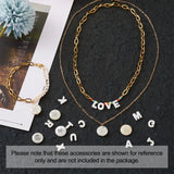 36pcs Natural Shell Alphabet Letter A~Z Beads for Jewelry Making