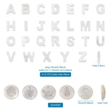 36pcs Natural Shell Alphabet Letter A~Z Beads for Jewelry Making