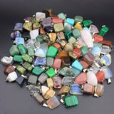 36pcs Natural Crystal Quartz Stone Pendant for Jewelry Making Healing Chakra