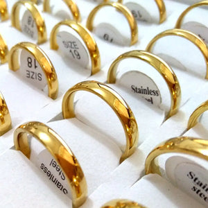 High Polished Stainless Steel Rings Plate Wedding Jewelry