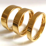 High Polished Stainless Steel Rings Plate Wedding Jewelry