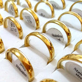 High Polished Stainless Steel Rings Plate Wedding Jewelry