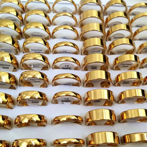 High Polished Stainless Steel Rings Plate Wedding Jewelry