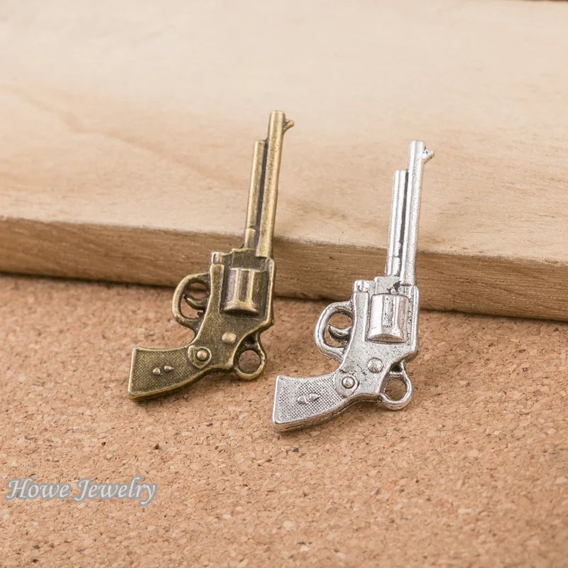 36pcs Vintage Gun Weapon Charms for European Style DIY Jewelry D081