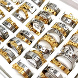 Romantic Love Couples Ring Wedding Engagement Rings Stainless Steel