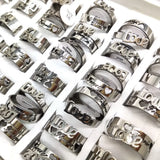 Romantic Love Couples Ring Wedding Engagement Rings Stainless Steel