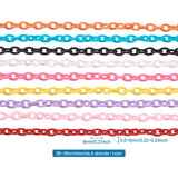 Colorful Plastic Cable Chains Link for Necklace Bracelet DIY