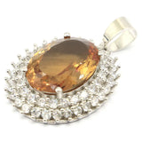 Gorgeous Zultanite CZ Silver Pendant 7.4g Woman's Gift