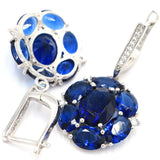 Green Peridot Tanzanite Tourmaline Earrings in 925 Silver