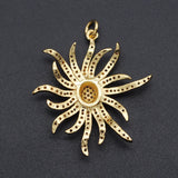 316 CZ Zircon Sun Charm Pendant Top Jewellery Accessories