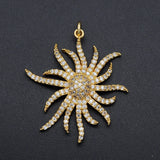 316 CZ Zircon Sun Charm Pendant Top Jewellery Accessories