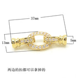 Zircon Rhinestones Copper Clasps Set for Jewelry Making