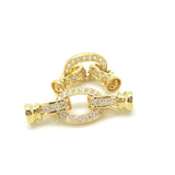 Zircon Rhinestones Copper Clasps Set for Jewelry Making