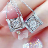 925 Silver Chocker Necklace AAAAA Zircon Wedding Pendants