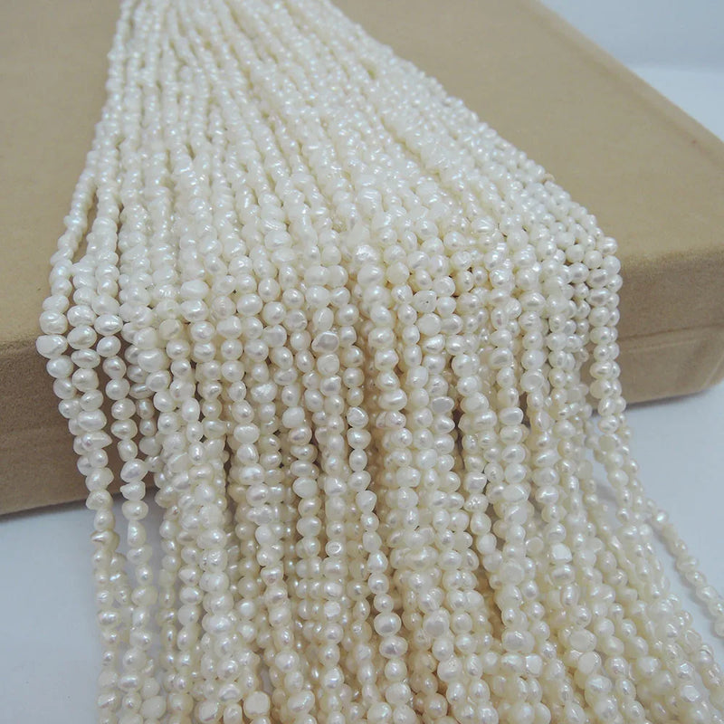 3-4mm MINI Freshwater Pearl Beads - Baroque Shape
