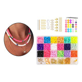 3712Pcs Colorful Polymer Clay Beads for Jewelry Making