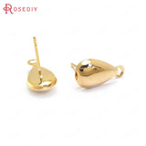 20PCS 17x9MM 24K Brass Drop Earrings
