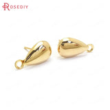 20PCS 17x9MM 24K Brass Drop Earrings