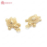 10PCS 15x9MM 24K Brass Tortoise Charms Pendants