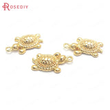 10PCS 15x9MM 24K Brass Tortoise Charms Pendants