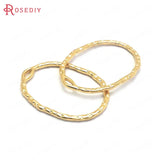 10PCS 27x20MM 24K Brass Oval Earrings Connect Charms Pendants