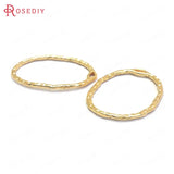 10PCS 27x20MM 24K Brass Oval Earrings Connect Charms Pendants