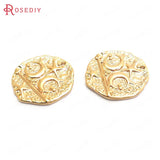 6PCS 19x19MM 24K Brass Moon and Star Charms Pendants