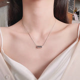 925 Sterling Silver Snake Chain Lucky Cylinder Necklace Women Wedding Jewelry