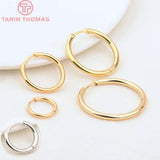 6PCS 12MM 30MM Stainless Steel Round Earring Hoop Clasps